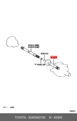 ШРУС наружный к-кт!\ Toyota Land Cruiser 4.0D/4.2D 90> 43405-60100 TOYOTA