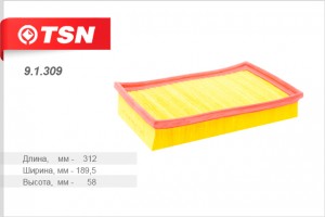 фильтр воздушный!\ VW T5/Multivan 2.0/3.2/1.9TDi/2.5TDi V6 03> 91309 TSN