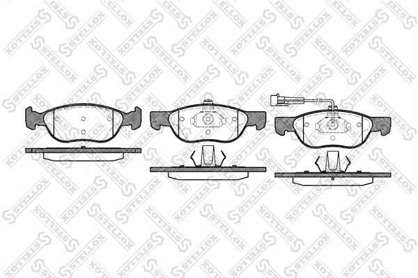 колодки дисковые п.! \ Fiat Brava/Punto/Marea 1.6i-1.9TD 96>, Lancia Dedra 1.9TD 598-011B-SX STELLOX