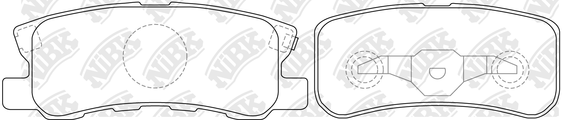 Колодки задние (MITSUBISHI ASX, OUTLANDER II, PAJERO III-IV) PN3450 PN3450 NIBK