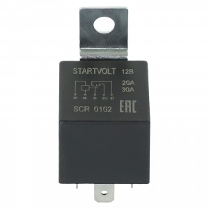 Реле автомобильное 5 конт. 12V 20,30A (с кронштейном) SCR0102 SCR 0102 START VOLT
