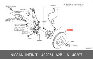 диск тормозной передний!\ Infiniti QX56 10> 402061LA2B NISSAN
