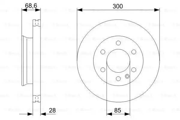 Диск тормозной передний 0986479294 0 986 479 294 BOSCH