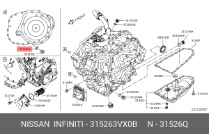 САЛЬНИК 31526-3VX0B 31526-3VX0B NISSAN