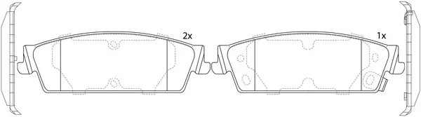 Колодки тормозные задние CADILLAC ESCALADE/CHEVROLET TAHOE 06- BP51013 BP51013 SB NAGAMOCHI