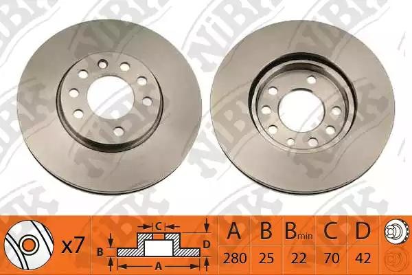 Диск тормозной передний OPEL ASTRA G/H 98-09/MERIVA 03-/ZAFIRA 99- RN1112 RN1112 NIBK