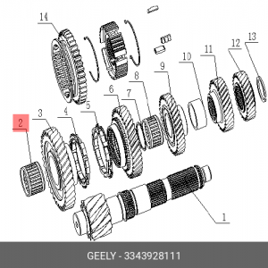 ПОДШИПНИК ИГОЛЬЧАТЫЙ ШЕСТЕРНИ ПЕРВОЙ ПЕР  3343928111 3343928111 GEELY