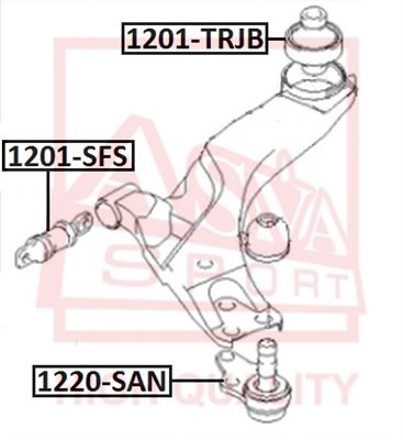 САЙЛЕНБЛОК ПЕРЕДНЕГО РЫЧАГА ПЕРЕДНИЙ HYUNDAI/KIA 1201SFS 1201-SFS ASVA
