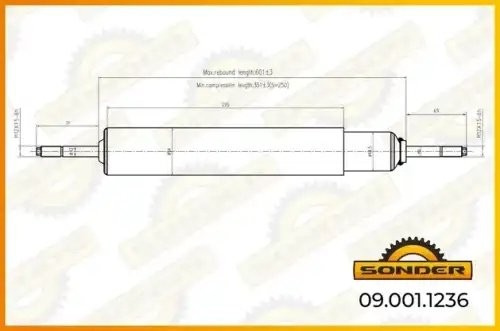 Амортизатор  MAN о.н 81437016789 — 2 года безусловной гарантии 090011236 SONDER
