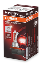 Лампа 12V H11 55W PGJ19-2 +100% Night Breaker Silver OSRAM 64211NBS OSRAM