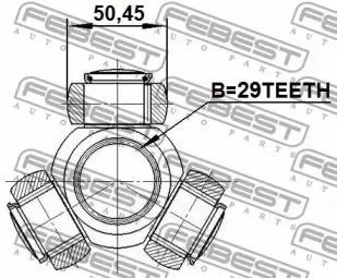 трипоид!29X50.45\ Ford Transit TT9 07-14 2116-TTG FEBEST