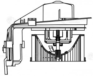 Э/вентилятор отоп. для а/м VW Golf III (91-)/Polo III (94-) A/C+ (LFh 1807) LFH 1807 LUZAR