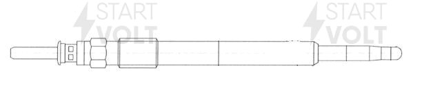 Свеча накаливания для а.м Opel Zafira A 99- 2.0d,2.2d 133мм GLSP 100 GLSP 100 START VOLT