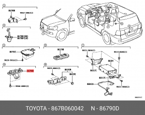 867B0-60042 КАМЕРА ЗАДНЕГО ВИДА 867B0-60042 TOYOTA