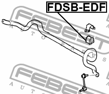 Втулка стабилизатора передняя D34 FORD EDGE 2007-2014 FDSB-EDF FDSB-EDF FEBEST