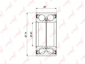 Подшипник ступицы передний (40x40x74) подходит для AUDI A3 1.6-1.9D 96-03 / TT 1 WB-1160 LYNXAUTO