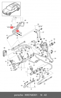 хомут шланга топливного !\ Audi, Seat, VW, Skoda N 907 683 01 VAG