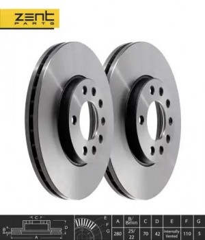 диск тормозной передний Z05947 ZENTPARTS