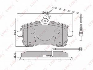Колодки тормозные дисковые передние BD-6101 LYNXAUTO