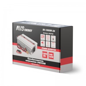 Преобразователь напряжения (инвертор) 24-220V 1000Вт AVS A07074S AVS