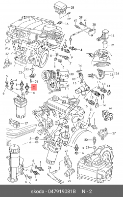 Датчик давления масла SKODA Octavia (99-01) OE 047 919 081 B VAG