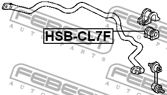 Втулка стабилизатора передняя HONDA ACCORD CL# 2002-2008 (26.5мм) HSB-CL7F HSB-CL7F FEBEST