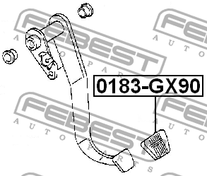 Накладка педали сцепления и тормоза NISSAN ALMERA N15, PRIMERA P11/P12 0183-GX90 0183-GX90 FEBEST