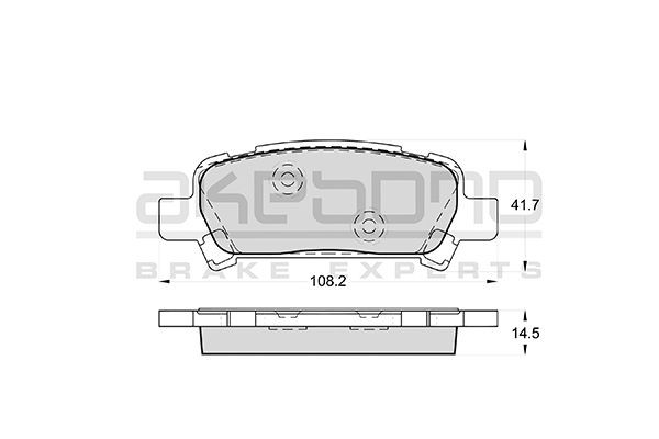 Колодки тормозные дисковые задние ПОДХОДЯТ ДЛЯ SUBARU FORESTER (SF, SG), LEGASY  AN475WK AKEBONO