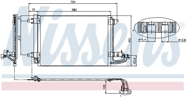 VW5209=GR905599=VL817777=8FC 351 301-041 [1K0820411F] !радиатор конд.\ VW Golf/P 94684 NISSENS