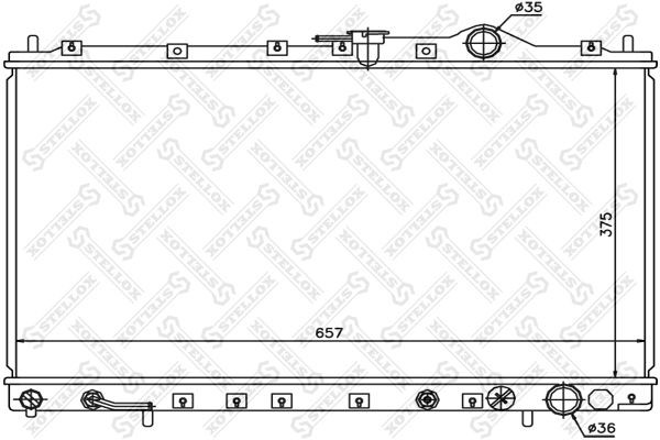 радиатор системы охлаждения! АКПП\ Mitsubishi Space Runner/Space Wagon II 1.8i 9 10-25965-SX STELLOX