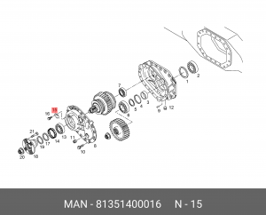 Стопорная шайба 81351400016 MAN