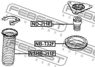 Отбойник переднего амортизатора NISSAN X-TRAIL T32 2014- ND-J11F ND-J11F FEBEST