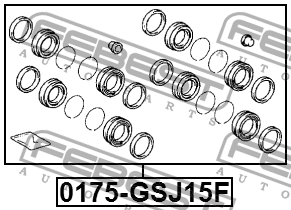 Ремкомплект суппорта переднего TOYOTA LAND CRUISER PRADO 120 2002-2009 0175-GSJ1 0175-GSJ15F FEBEST