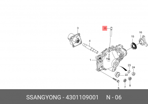 Сапун SSANGYONG Kyron (05-),Rexton (01-) заднего моста OE 4301109001 SSANG YONG