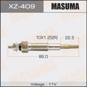 свеча накаливания! 11V\ Mazda MPV/Bongo /2.0D/2.5TD WL-T 95> XZ-409 MASUMA