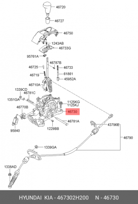 Кронштейн 467302H200 HYUNDAI KIA