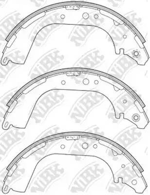 Колодки тормозные NISSAN Navara (92-04),Pathfinder (97-04) задние барабанные (4ш FN1189 NIBK