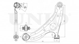 Рычаг подвески поперечный передний нижний правый SSP-40047 UNIO