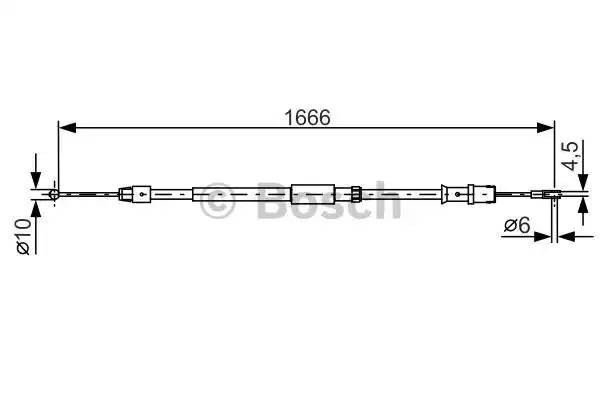 Трос стояночного тормоза MERCEDES Sprinter (906) левый BOSCH 1 987 482 032 BOSCH