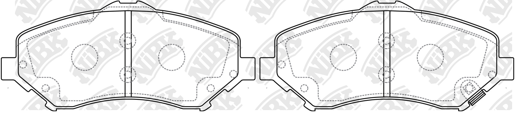 Колодки тормозные FIAT Freemont (11-) передние (4шт.) NIBK PN0496 NIBK