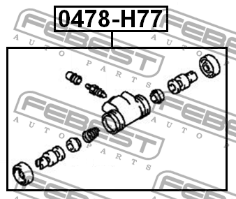 Цилиндр колесный MITSUBISHI OUTLANDER CU# 2002-2006 0478-H77 0478-H77 FEBEST