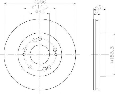 92063000 диск тормозной передний!\ Mitsubishi Eclipse I 2.0 16V <95/Eclipse II 2 92063000 TEXTAR