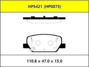 Колодки тормозные HYUNDAI Santa Fe (18-) задние (4шт.) HSB HP5421 HSB
