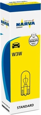 Лампа 12V W3W W2.1x9.5d NARVA 170973000 NARVA
