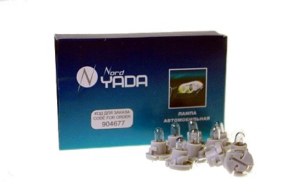Лампа 12V 1.2W панель приборов (с патроном) Т4 цв.серый  10шт 904677 NORD YADA