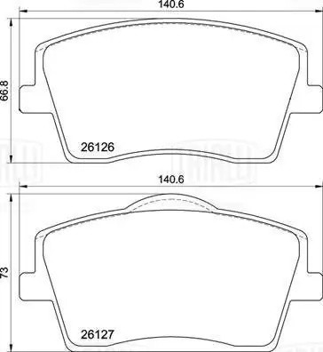 Колодки тормозные дисковые передние PF4127 TRIALLI