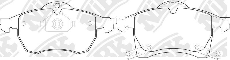 Колодки тормозные OPEL ASTRA G 1.8-2.2 16v/ZAFIRA A/B 1.6/1.8 передние PN0118 PN0118 NIBK
