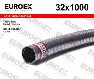 металлорукав нержавеющий! 32x1000\ 32X1000 EUROEX
