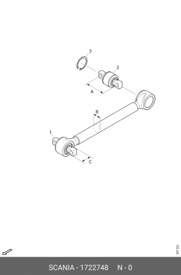 Тяга подвески ч/м 1722748 SCANIA