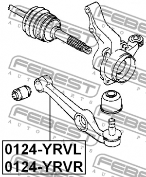 Рычаг правый TOYOTA DUET, DAIHATSU STORIA, YRV 0124-YRVR 0124-YRVR FEBEST